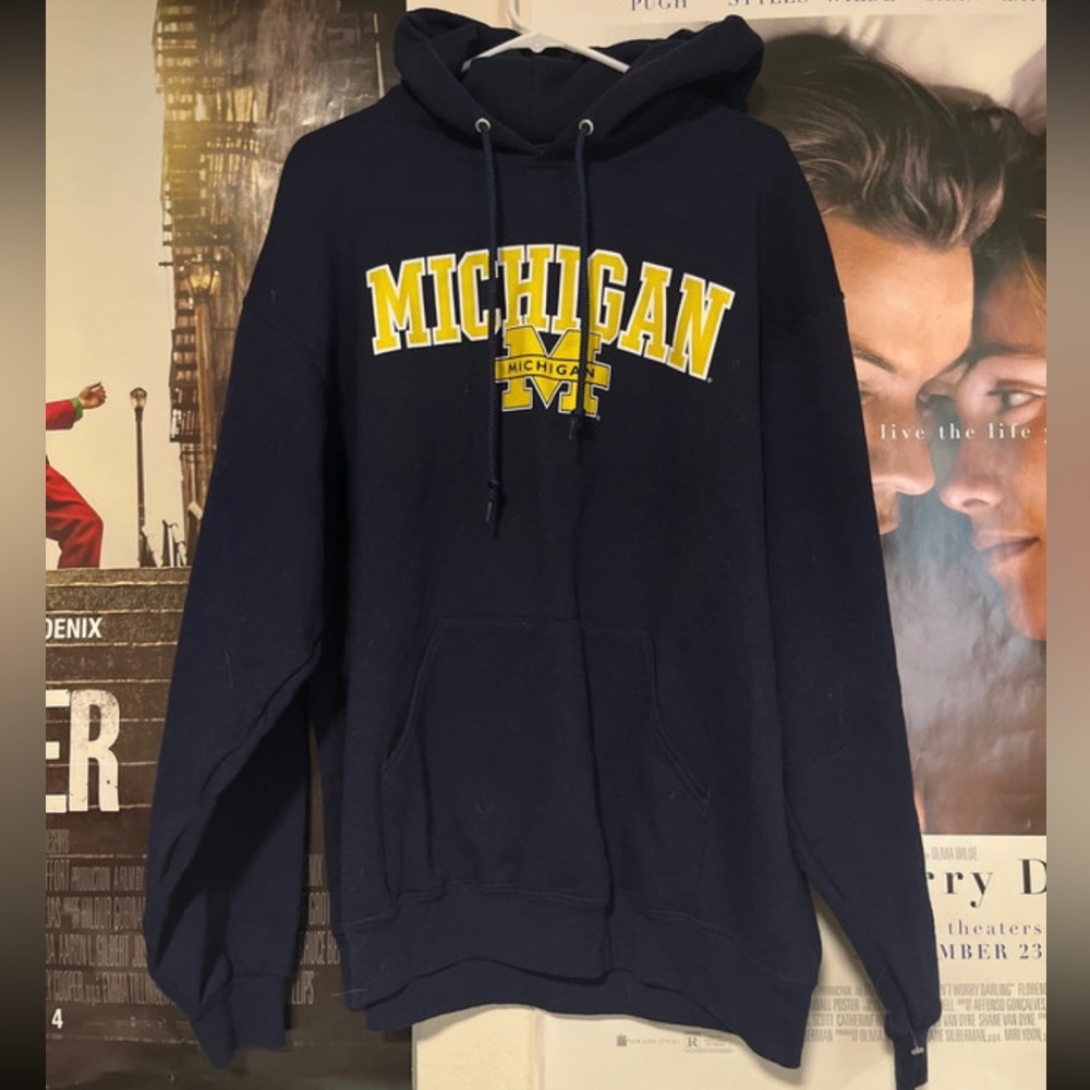 Jerzees Michigan Navy Hoodie